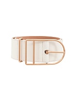 Gabriela Hearst Small Ulster Belt in White, view 3, click to view large image.