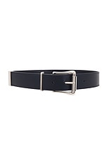 Gabriela Hearst Laird Belt in Dark Navy, view 1, click to view large image.
