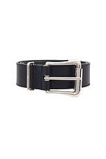 Gabriela Hearst Laird Belt in Dark Navy, view 3, click to view large image.