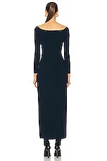 Gabriela Hearst Selwyn Dress in Navy, view 3, click to view large image.