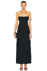 Gabriela Hearst Anica Dress in Black, view 1, click to view large image.