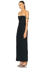 Gabriela Hearst Anica Dress in Black, view 3, click to view large image.