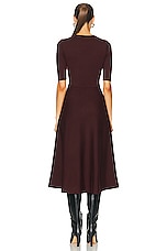 Gabriela Hearst Seymore Dress in Deep Bordeaux, view 3, click to view large image.