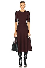 Gabriela Hearst Seymore Dress in Deep Bordeaux, view 4, click to view large image.