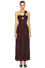 Gabriela Hearst Altura Dress in Deep Bordeaux, view 1, click to view large image.