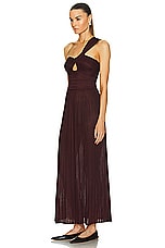 Gabriela Hearst Altura Dress in Deep Bordeaux, view 3, click to view large image.
