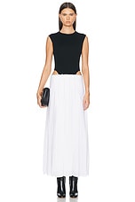 Gabriela Hearst Mina Dress in Black & Ivory, view 1, click to view large image.