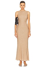 Gabriela Hearst Seren Dress in Camel, view 1, click to view large image.