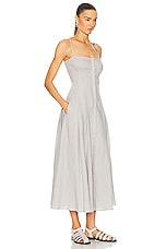 Gabriela Hearst Keely Dress in Limestone, view 2, click to view large image.