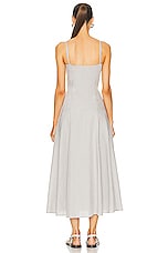 Gabriela Hearst Keely Dress in Limestone, view 3, click to view large image.