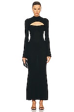 Gabriela Hearst Danica Dress in Black, view 1, click to view large image.