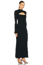 Gabriela Hearst Danica Dress in Black, view 2, click to view large image.