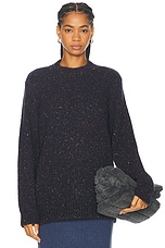 Gabriela Hearst Alfie Sweater in Navy Speckle, view 1, click to view large image.