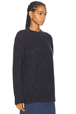 Gabriela Hearst Alfie Sweater in Navy Speckle, view 2, click to view large image.