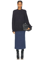 Gabriela Hearst Alfie Sweater in Navy Speckle, view 4, click to view large image.