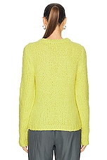Gabriela Hearst Classic Sweater in Lime Adamite, view 3, click to view large image.