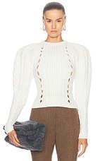 Gabriela Hearst Petersburg Sweater in Ivory, view 1, click to view large image.