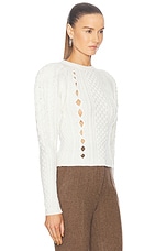 Gabriela Hearst Petersburg Sweater in Ivory, view 2, click to view large image.