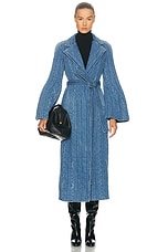 Gabriela Hearst Dalloway Coat in Light Blue Denim | FWRD