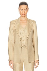 Gabriela Hearst Stephanie Blazer in Hay, view 1, click to view large image.