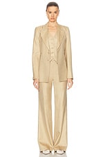 Gabriela Hearst Stephanie Blazer in Hay, view 4, click to view large image.