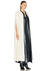 Gabriela Hearst Glenys Cape W/ Gilet in Ivory, view 2, click to view large image.