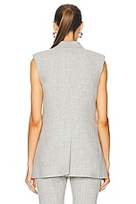 Gabriela Hearst Mayte Vest in Light Grey Melange, view 3, click to view large image.