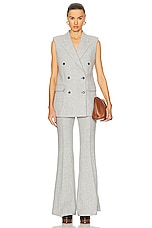 Gabriela Hearst Mayte Vest in Light Grey Melange, view 4, click to view large image.