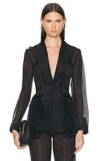Gabriela Hearst Leiva Blazer in Black, view 1, click to view large image.