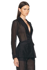 Gabriela Hearst Leiva Blazer in Black, view 2, click to view large image.