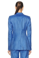 Gabriela Hearst Stephanie Blazer in Sapphire, view 4, click to view large image.