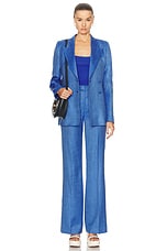 Gabriela Hearst Stephanie Blazer in Sapphire, view 5, click to view large image.
