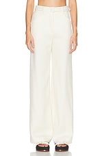 Gabriela Hearst Norman Pant in Ivory, view 1, click to view large image.