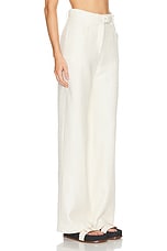 Gabriela Hearst Norman Pant in Ivory, view 2, click to view large image.
