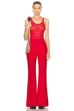 Gabriela Hearst Rhein Pant in Scarlet Red, view 5, click to view large image.