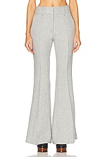 Gabriela Hearst Rhein Pant in Light Grey Melange, view 1, click to view large image.