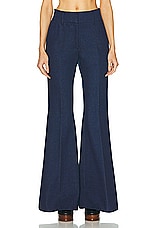 Gabriela Hearst Rhein Pant in Denim, view 1, click to view large image.