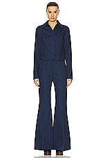 Gabriela Hearst Rhein Pant in Denim, view 4, click to view large image.