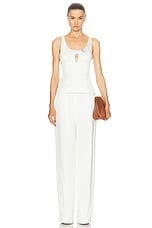 Gabriela Hearst Vargas Pant in Ivory, view 4, click to view large image.