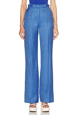 Gabriela Hearst Vesta Pant in Sapphire, view 1, click to view large image.