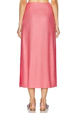 Gabriela Hearst Defina Skirt in Watermelon, view 4, click to view large image.