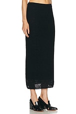 Gabriela Hearst Tanguy Skirt in Black, view 2, click to view large image.