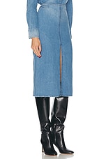 Gabriela Hearst Morelos Skirt in Light Blue Denim, view 2, click to view large image.