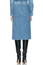 Gabriela Hearst Morelos Skirt in Light Blue Denim, view 4, click to view large image.