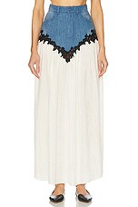 Gabriela Hearst Leigh Skirt in Light Blue Denim | FWRD