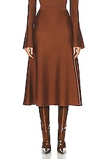 Gabriela Hearst Freddie Skirt in Cognac, view 1, click to view large image.
