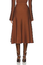 Gabriela Hearst Freddie Skirt in Cognac, view 3, click to view large image.