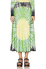 Gabriela Hearst Olive Skirt in Fluorescent Green Multi, view 1, click to view large image.