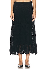 Gabriela Hearst Cleo Skirt in Black, view 1, click to view large image.