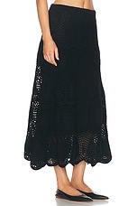 Gabriela Hearst Cleo Skirt in Black, view 2, click to view large image.